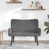 Dviejų vietų sofa Tamsiai pilka 115 x 61 x 87 cm Aksomas