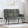 Dviejų vietų sofa Tamsiai pilka 115 x 61 x 87 cm audinys