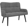 Dviejų vietų sofa Tamsiai pilka 115 x 61 x 87 cm Aksomas