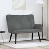Dviejų vietų sofa Tamsiai pilka 115 x 61 x 87 cm Aksomas