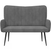 Dviejų vietų sofa Tamsiai pilka 115 x 61 x 87 cm Aksomas