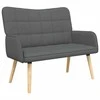 Dviejų vietų sofa Tamsiai pilka 115 x 61 x 87 cm audinys