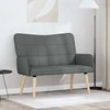 Dviejų vietų sofa Tamsiai pilka 115 x 61 x 87 cm audinys