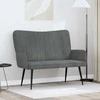 Dviejų vietų sofa Tamsiai pilka 115 x 61 x 87 cm Aksomas