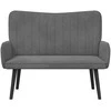Dviejų vietų sofa Tamsiai pilka 115 x 61 x 87 cm Aksomas