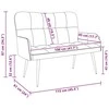 Dvitaškė sofa Tamsiai rudas 115 x 61 x 87 cm Audinys