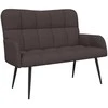 Dviejų vietų sofa Tamsiai rudas 115 x 61 x 87 cm audinys