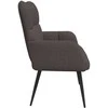 Dviejų vietų sofa Tamsiai rudas 115 x 61 x 87 cm audinys