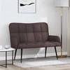 Dviejų vietų sofa Tamsiai rudas 115 x 61 x 87 cm audinys