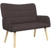 Dviejų vietų sofa Tamsiai rudas 115 x 61 x 87 cm audinys