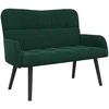 Dviejų vietų sofa Tamsiai žalia 115 x 61 x 87 cm Aksomas