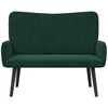 Dviejų vietų sofa Tamsiai žalia 115 x 61 x 87 cm Aksomas