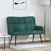 Dviejų vietų sofa Tamsiai žalia 115 x 61 x 87 cm audinys