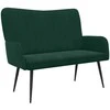 Dviejų vietų sofa Tamsiai žalia 115 x 61 x 87 cm Aksomas