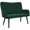 Dviejų vietų sofa Tamsiai žalia 115 x 61 x 87 cm Aksomas