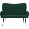 Dviejų vietų sofa Tamsiai žalia 115 x 61 x 87 cm Aksomas