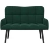 Dviejų vietų sofa Tamsiai žalia 115 x 61 x 87 cm Aksomas