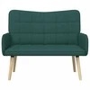 Dviejų vietų sofa Tamsiai žalia 115 x 61 x 87 cm audinys