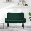Dviejų vietų sofa Tamsiai žalia 115 x 61 x 87 cm Aksomas