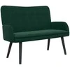 Dviejų vietų sofa Tamsiai žalia 115 x 61 x 87 cm Aksomas