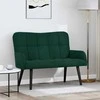 Dviejų vietų sofa Tamsiai žalia 115 x 61 x 87 cm Aksomas