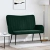 Dviejų vietų sofa Tamsiai žalia 115 x 61 x 87 cm Aksomas