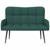 Dviejų vietų sofa Tamsiai žalia 115 x 61 x 87 cm audinys