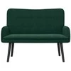 Dviejų vietų sofa Tamsiai žalia 115 x 61 x 87 cm Aksomas