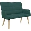Dviejų vietų sofa Tamsiai žalia 115 x 61 x 87 cm audinys