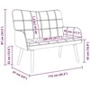 Dvitaškė sofa Taupe 115 x 61 x 87 cm Audinys