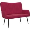 Dviejų vietų sofa Vyno raudonumo 115 x 61 x 87 cm Aksomas