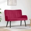 Dvitaškė sofa Vyno raudona 115 x 61 x 87 cm Aksomas
