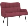 Dviejų vietų sofa Vyno raudonumo 115 x 61 x 87 cm audinys