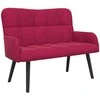 Dviejų vietų sofa Vyno raudonumo 115 x 61 x 87 cm Aksomas