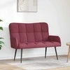 Dvitaškė sofa Vyno raudona 115 x 61 x 87 cm Audinys