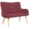 Dviejų vietų sofa Vyno raudonumo 115 x 61 x 87 cm audinys