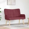 Dviejų vietų sofa Vyno raudonumo 115 x 61 x 87 cm audinys