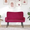 Dvitaškė sofa Vyno raudona 115 x 61 x 87 cm Aksomas