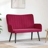Dvitaškė sofa Vyno raudona 115 x 61 x 87 cm Aksomas