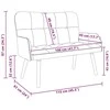 Dvitaškė sofa Vyno raudona 115 x 61 x 87 cm Aksomas