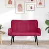Dviejų vietų sofa Vyno raudonumo 115 x 61 x 87 cm Aksomas