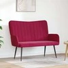 Dviejų vietų sofa Vyno raudonumo 115 x 61 x 87 cm Aksomas