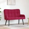 Dviejų vietų sofa Vyno raudonumo 115 x 61 x 87 cm Aksomas