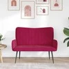 Dvitaškė sofa Vyno raudona 115 x 61 x 87 cm Aksomas