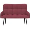 Dvitaškė sofa Vyno raudona 115 x 61 x 87 cm Audinys