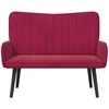 Dviejų vietų sofa Vyno raudonumo 115 x 61 x 87 cm Aksomas