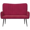 Dviejų vietų sofa Vyno raudonumo 115 x 61 x 87 cm Aksomas