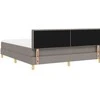 LED Čiužinio Lova su LED juostelėmis Taupe 180 x 200 cm audinys
