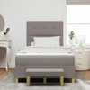 Kiemas lova su galvūgalio Tortora 120 x 200 cm audinys
