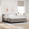 Kiemas lova su galvūgalio Taupe 200 x 180 cm audinys